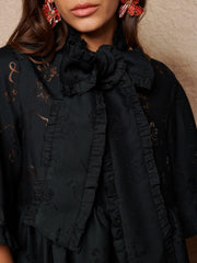 Solace Bow Midi Dress Coal Black / Z