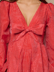 Sunrise Bow Midi Dress Ruby Red / Z