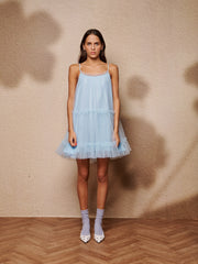 Sway Tulle Ruffle ミニワンピース