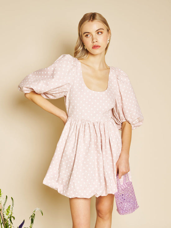Violette Spot Bubble Mini Dress Washed Pink / Z