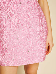 Céleste Gem Jacquard Mini Dress Flamingo Pink / Z