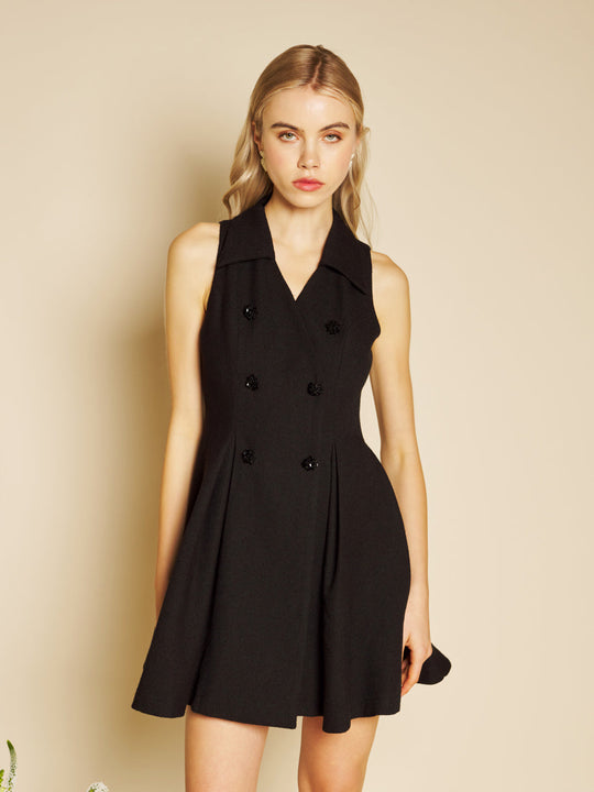 Hélène Boucle Mini Dress Coal Black / Z