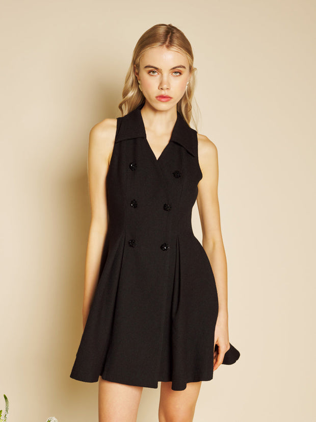 Hélène Boucle Mini Dress Coal Black / Z
