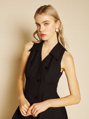Hélène Boucle Mini Dress Coal Black / Z