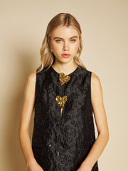 Marguerite Jacquard Mini Dress Coal Black / Z