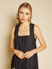 Rosemary Denim Mini Dress Coal Black / Z