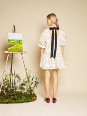 Pêche Ditsy Denim Mini Dress Cream Ditsy / Z