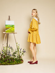 Jaune Jacquard Mini Dress Mustard Yellow / Z