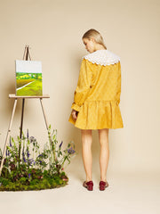 Jaune Jacquard Mini Dress Mustard Yellow / Z