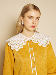 Jaune Jacquard Mini Dress Mustard Yellow / Z