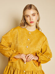 Jaune Jacquard Mini Dress Mustard Yellow / Z