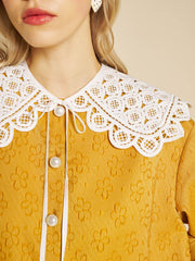 Jaune Jacquard Mini Dress Mustard Yellow / Z