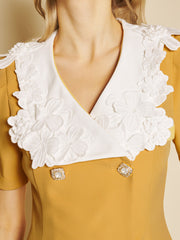 Jewel Canvas Mini Dress Mustard Yellow / Z