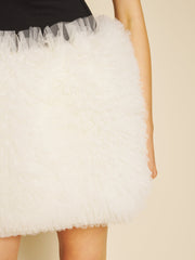 Papillon Tulle Hem Mini Dress Coal Black / Z