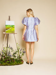 Wisteria Jacquard Mini Dress Blue Lilac / Z