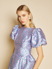 Wisteria Jacquard Mini Dress Blue Lilac / Z