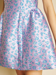 Wisteria Jacquard Mini Dress Blue Lilac / Z