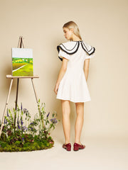 Daffodil Collar Mini Dress Ivory Cream / Z