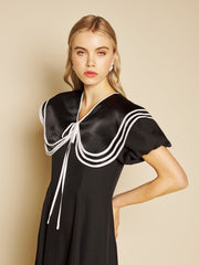 Primrose Collar Midi Dress Coal Black / Z