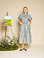 Iris Jacquard ミディワンピース