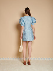 Angie Jacquard Mini Dress Blizzard Blue / Z