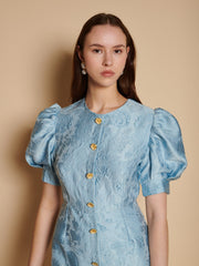 Angie Jacquard Mini Dress Blizzard Blue / Z
