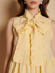 Buttermilk Bow Mini Dress Honey Yellow / Z