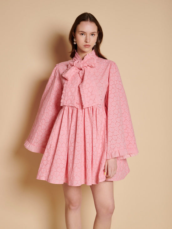 Keepsake Bow Mini Dress Geranium Pink / Z