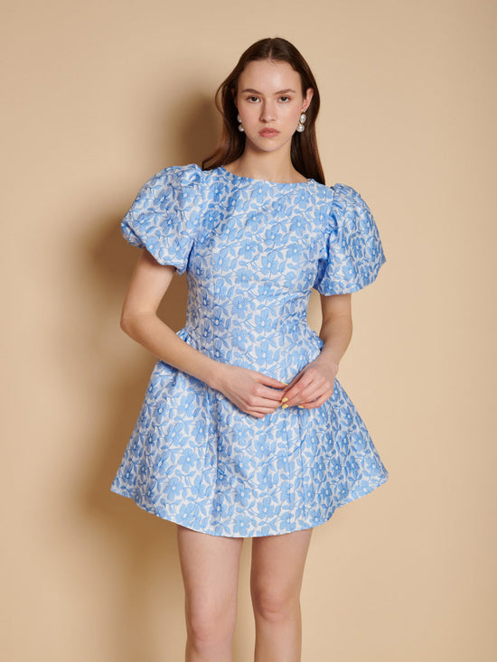 Bilberry Jacquard Mini Dress True Blue / Z