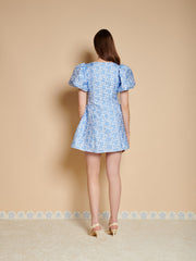 Bilberry Jacquard Mini Dress True Blue / Z