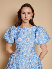 Bilberry Jacquard Mini Dress True Blue / Z