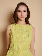 Ronja Bead Mini Dress Lime Green / Z