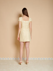 Ella Tweed Mini Dress Pastel Yellow / Z