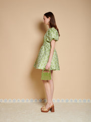 Freja Jacquard Mini Dress Fennel Green / Z