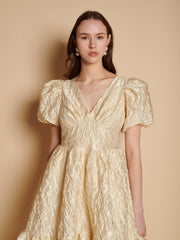 Yarrow Jacquard Midi Dress Butter Yellow / Z