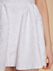 Willow Jacquard Mini Dress Pearled White / Z