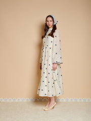 Livia Embroidered Midi Dress Soft White / Z