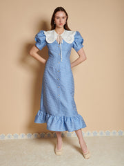Alice Jacquard Midi Dress Cornflower Blue / Z