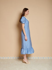 Alice Jacquard Midi Dress Cornflower Blue / Z