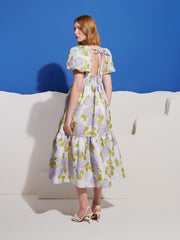 Fig Flora Jacquard Midi Dress Lilac / Z