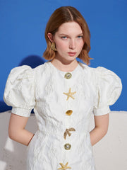 Milos Brooches Mini Dress Cream / Z