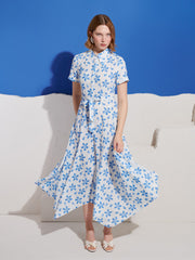 Siro Print Maxi Dress White / Z