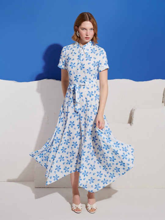 Siro Print Maxi Dress White / Z