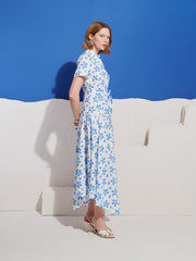 Siro Print Maxi Dress White / Z