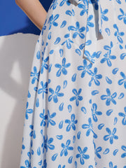 Siro Print Maxi Dress White / Z