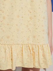 Lemon Zest Embellished Mini Dress Pastel Yellow / Z