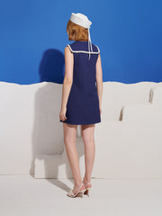 Breeze Tweed Sailor Dress Navy Blue / Z