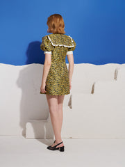 Olive Jacquard Mini Dress Black / Z