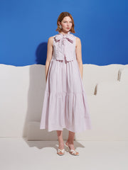 Wave Stripe Bow マキシワンピース