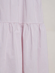 Wave Stripe Bow Maxi Dress Baby Pink / Z
